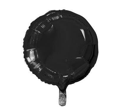 Balon foliowy "Okrągły"  czarny, 46 cm